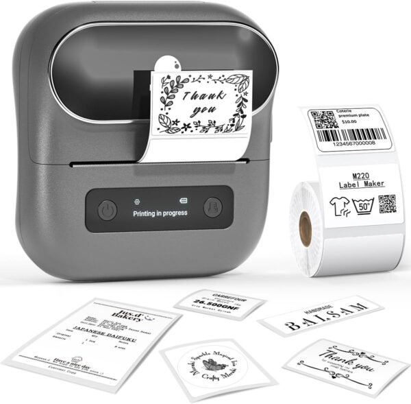 Mini Bluetooth Thermal Barcode Sticker Small Label Printer Household