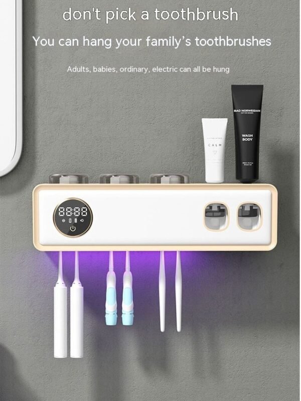 123. UV Toothbrush Sterilizer | Intelligent Wall-Mounted Disinfection & Drying