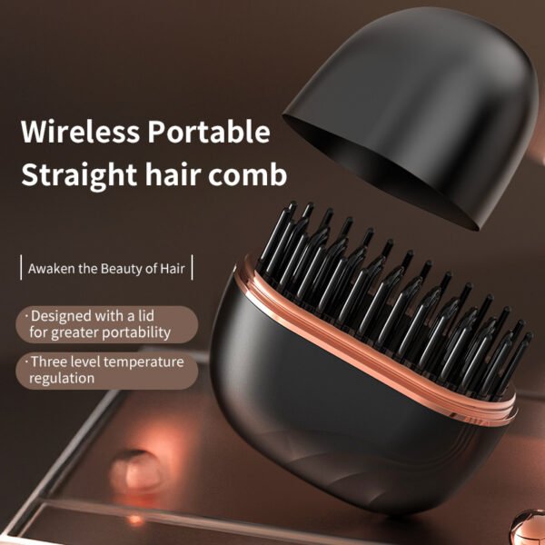 25W Mini Hair Straightening Wireless Comb - Wireless & Portable Convenient Hair Care