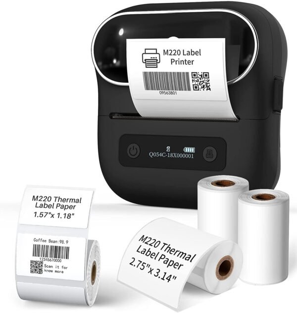 Mini Bluetooth Thermal Barcode Sticker Small Label Printer Household