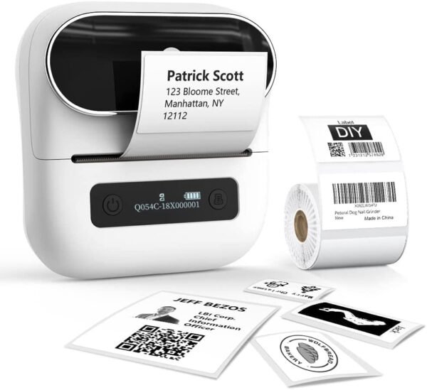 Mini Bluetooth Thermal Barcode Sticker Small Label Printer Household
