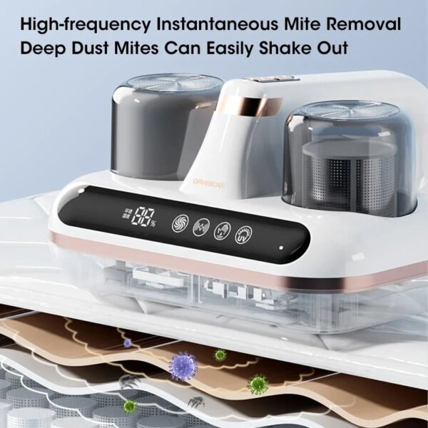 New Mattress Vacuum Mite Remover – 1 Cordless Handheld Cleaner for Bed & Pillows