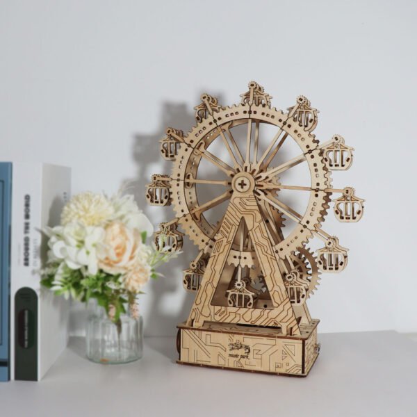 3D wooden music box puzzle – “You Are My Sunshine” Stunning Handmade Model Ferris Wheel