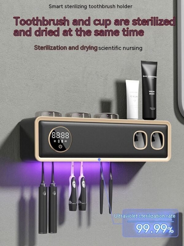 123. UV Toothbrush Sterilizer | Intelligent Wall-Mounted Disinfection & Drying