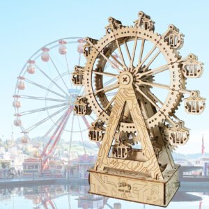 3D wooden music box puzzle ferris wheel handmade model